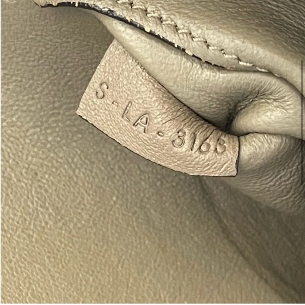 Celine Taupe Leather and Suede Satchel